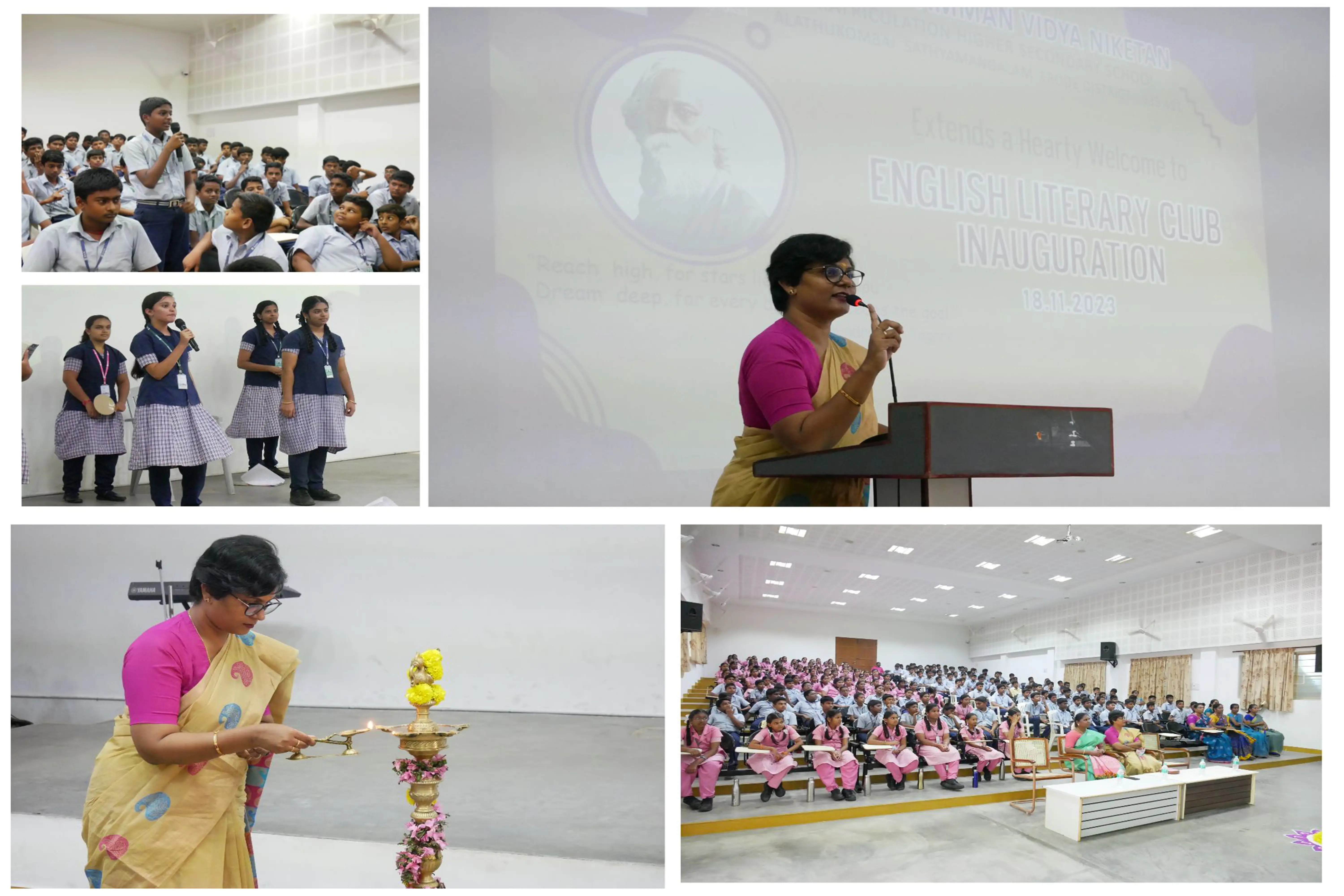 English Literary Club Inauguration at Bannari Amman Vidya Niketan Matriculation Higher Secondary School Sathyamangalam